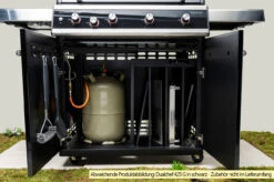 Outdoorchef Dualchef S 425 G Edelstahl Gasgrill Mit Seitenkocher + Blazing Zone Infrarotbrenner + DGS Gusseisen Grillrost 2 Stk. + DGS Gemüse Grillrost 2 Stk. -Günstiges Outdoorchef Geschäft Outdoorchef Dualchef S 425 G Unterschrank 2