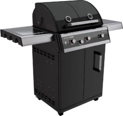 Outdoorchef Dualchef 325 G Gasgrill Mit Seitenkocher + BLAZING ZONE Infrarotbrenner + DGS Gusseisen Grillrost 2 Stk. + DGS Gemüse Grillrost 2 Stk. -Günstiges Outdoorchef Geschäft outdoorchef dualchef 325 g seitlich 18 700 02 2